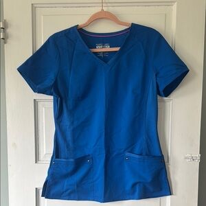 Healing Hands Purple Label Royal Blue Scrub Top